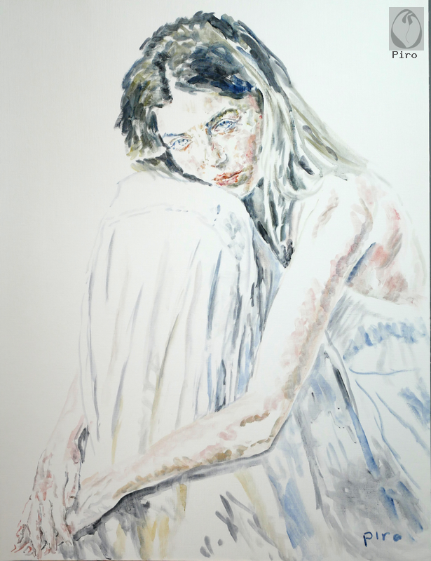 oil on paper - olio su carta di Piro
